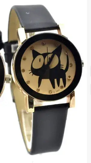 Korean cat design couple watch