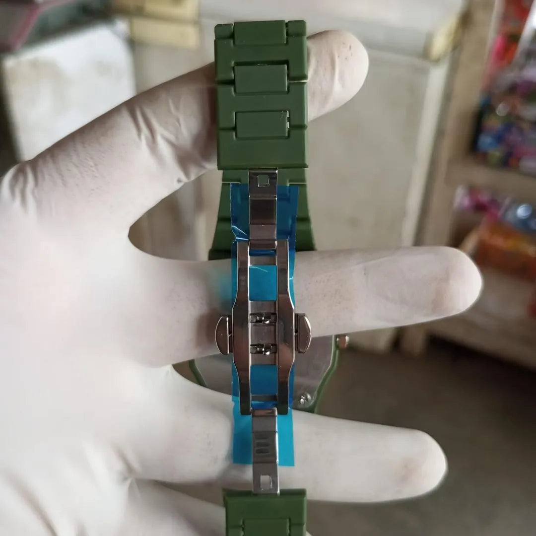 Olive Green carbon fibre tactical watch