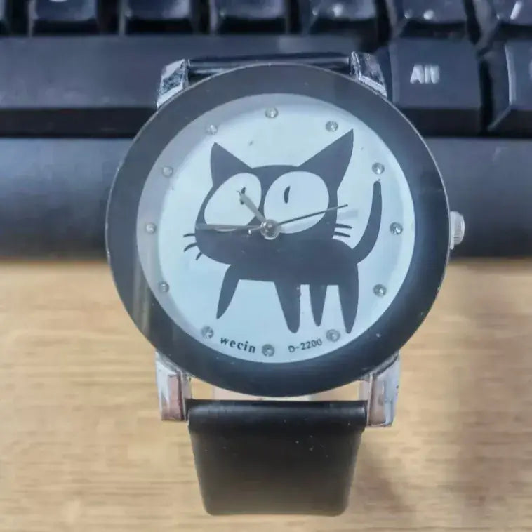 Korean cat design couple watch