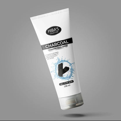 Charcoal foaming face wash