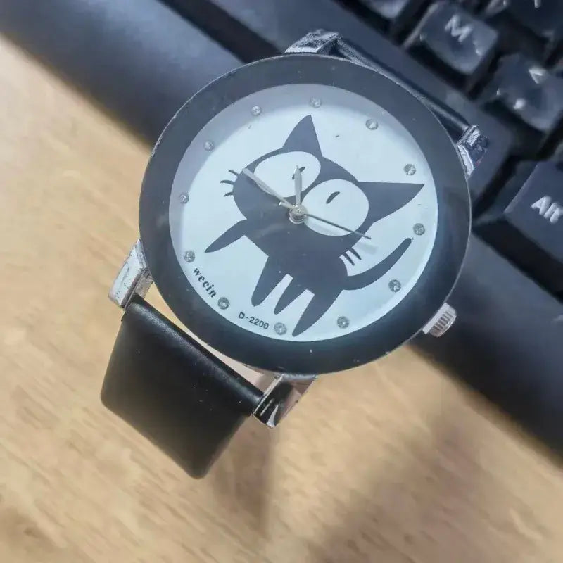 Korean cat design couple watch