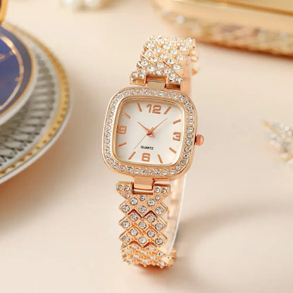 Rose gold women watch