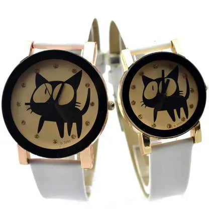 Korean cat design couple watch